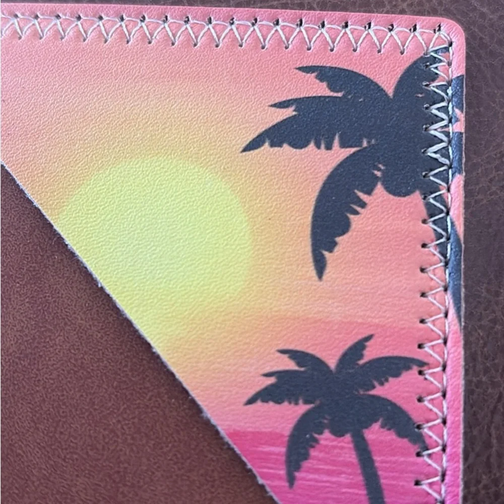 Sunset Palm Tree Corner Bookmark